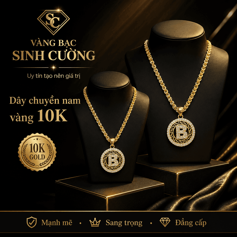 Dây Chuyền Nam Vàng 10K Royal B — Vàng tây 10K