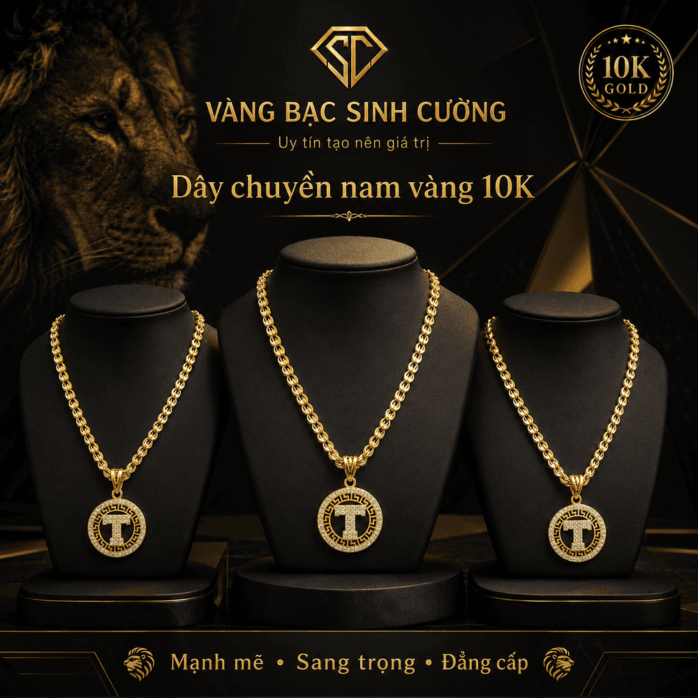Dây Chuyền Nam Vàng 10K Imperial T — Vàng tây 10K