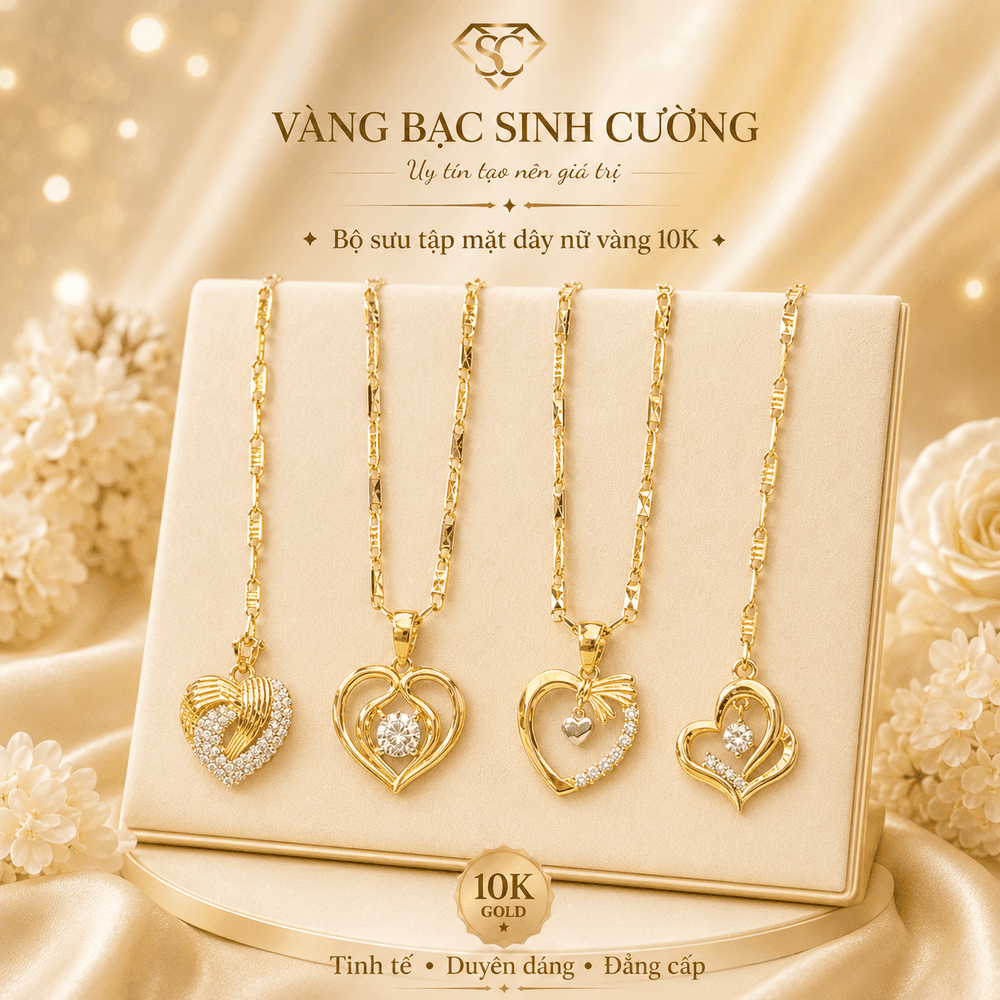 Bộ Sưu Tập Vòng Cổ Nữ Vàng 10K Tâm Tình — Vàng tây 10K